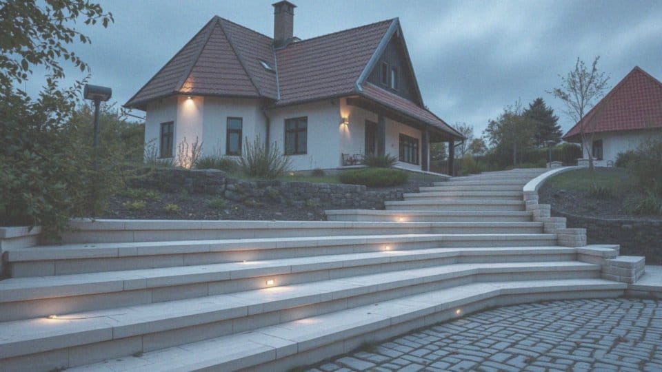 Jakie rodzaje oświetlenia sprawdzą się przy schodach zewnętrznych?